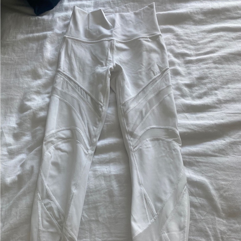 Lululemon White Mesh Leggings